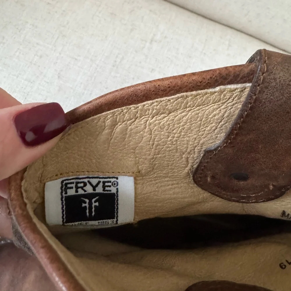 Frye Brown Leather Ankle Booties - Picture 3 of 7